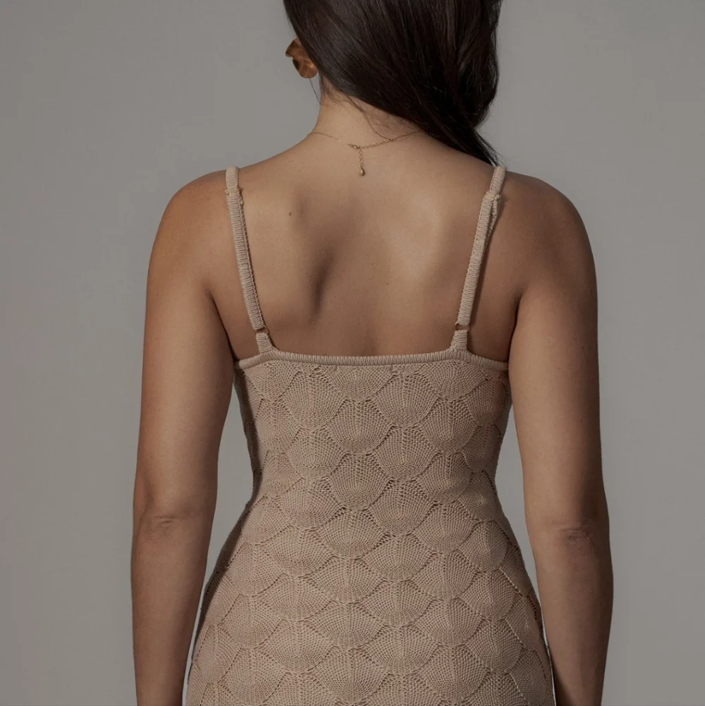 Elegant Tan  Dress - Picture 5 of 13